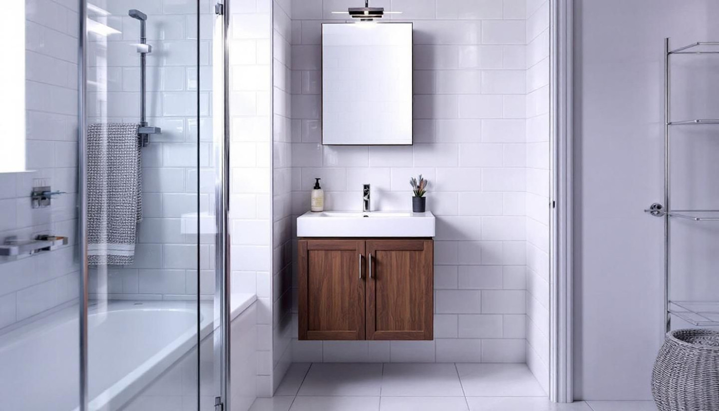 Agencement - Comment intégrer un meuble en bois massif dans une petite salle de bain ?